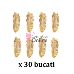 Decoratiuni 3D Metalice Aurii pentru unghii Cod 3001 Frunzulite